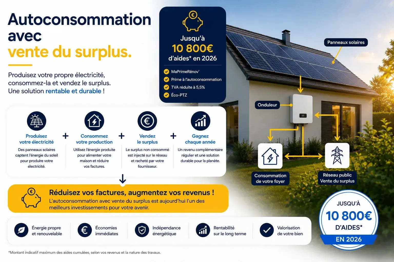 Autoconsommation avec vente du surplus
