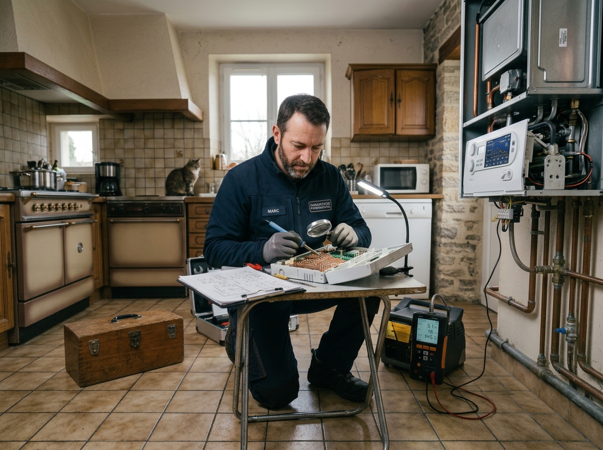 Diagnostic panne chaudière gaz Château-Chinon — technicien qualifié