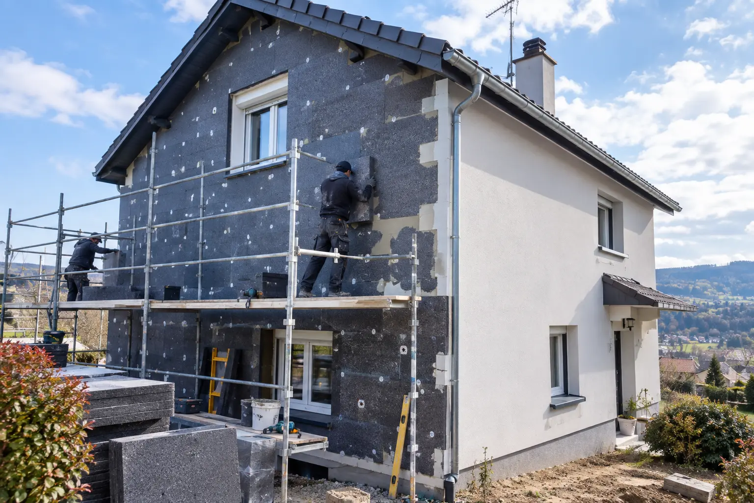 isolation thermique par l'extérieur maison Yssingeaux