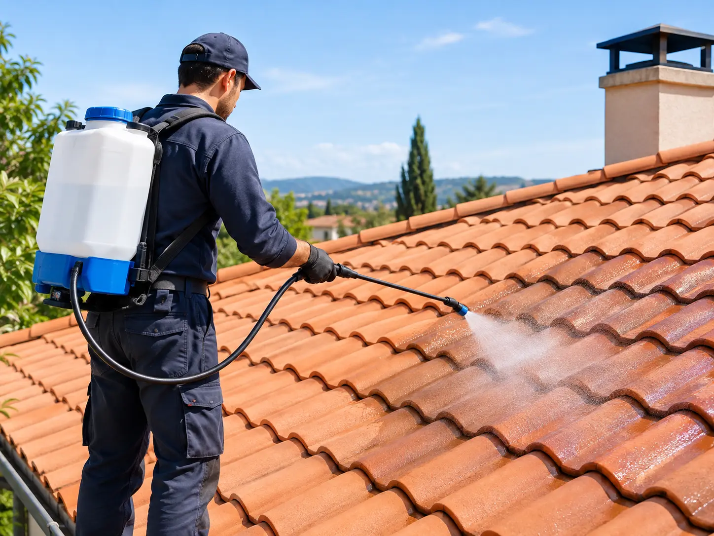 Traitement hydrofuge toiture Ambert — application artisan couvreur