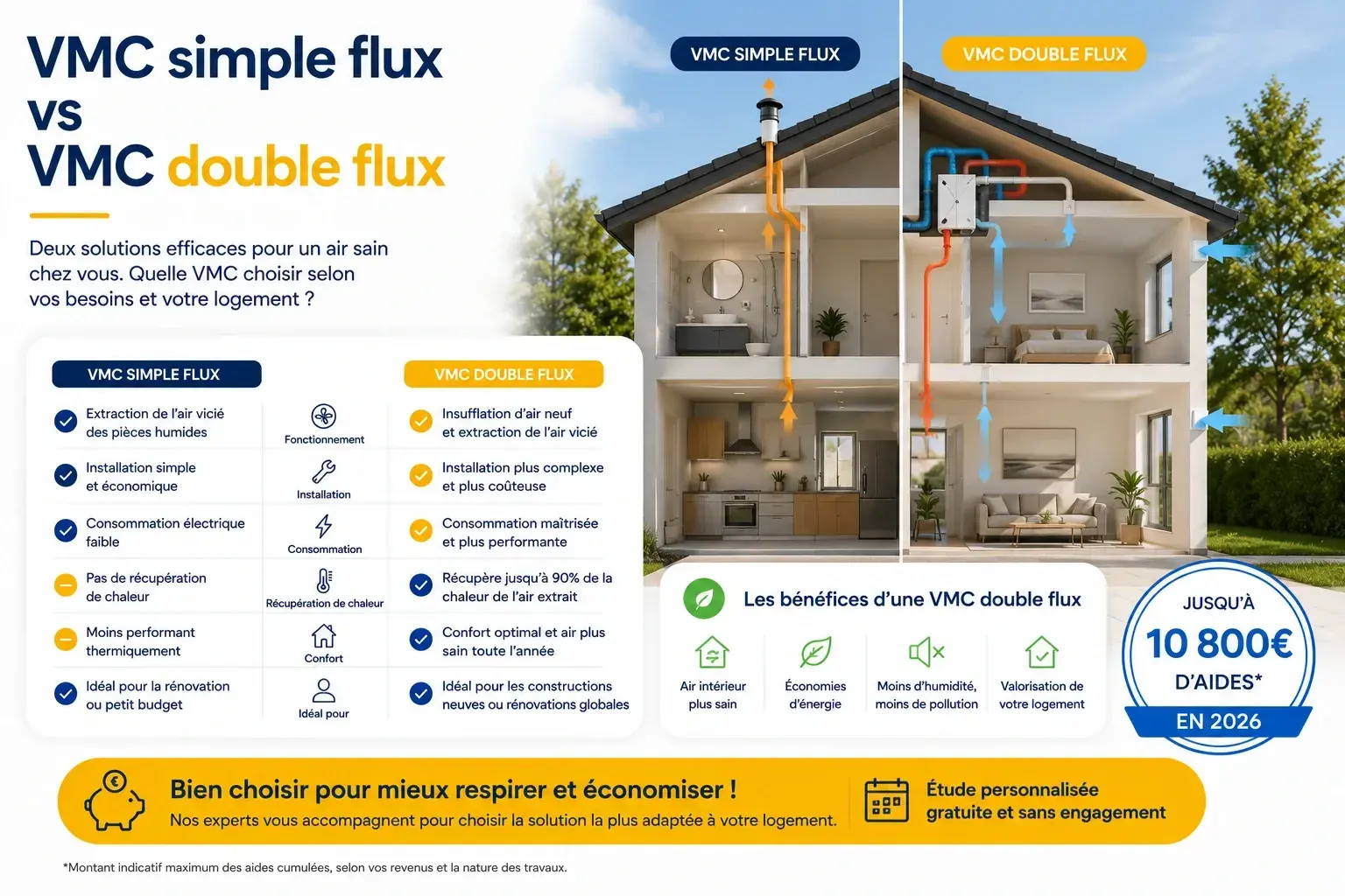 VMC simple flux vs VMC double flux